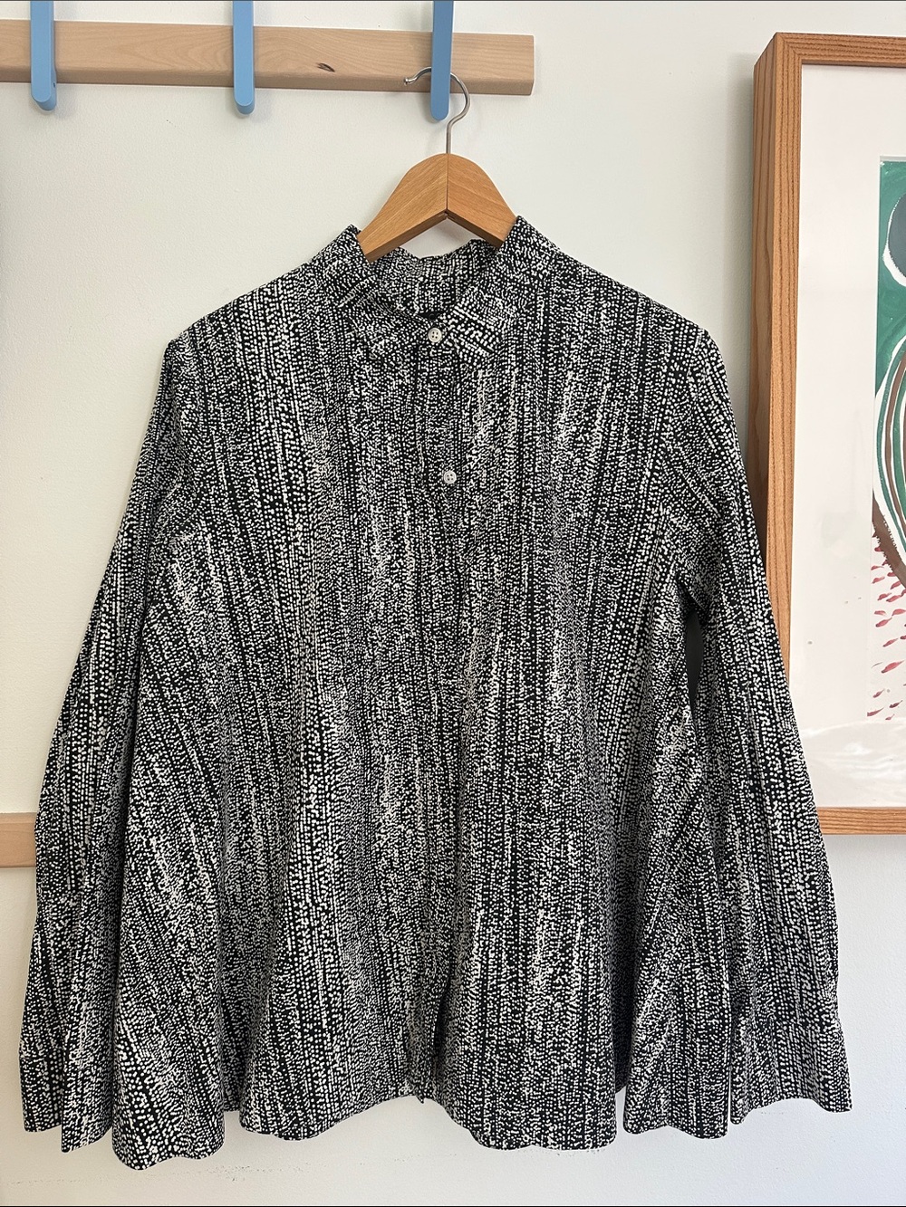 COS Black and White A-line Button-Down Shirt